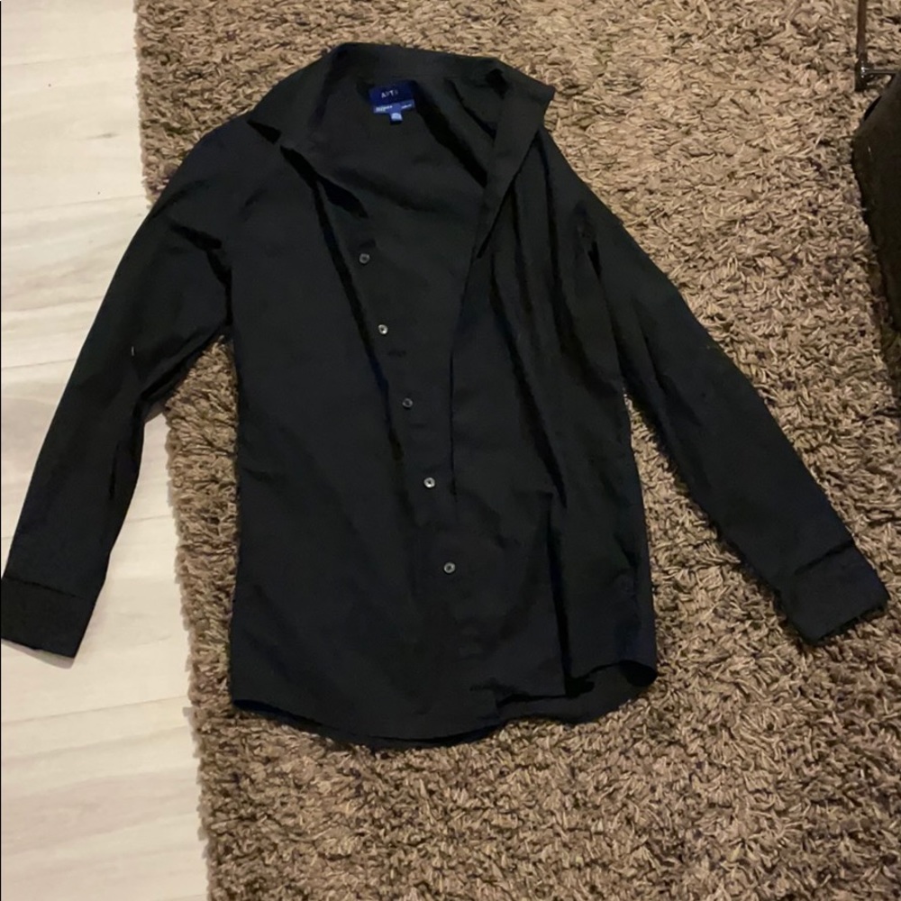Izod black dress shirt boys 14.5